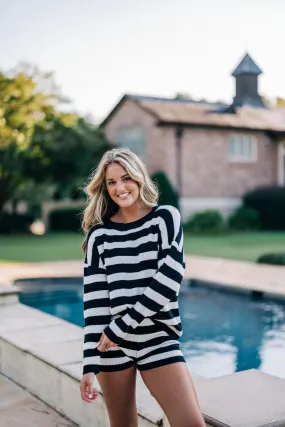 Autumn Stripe Set - Black/White