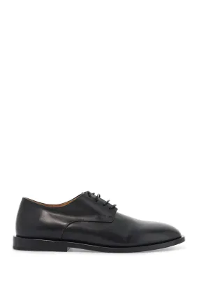 black calf leather derby shoes with glossy finish