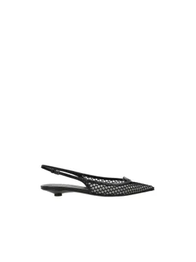 Bold Edition Mesh Leather Slingbacks
