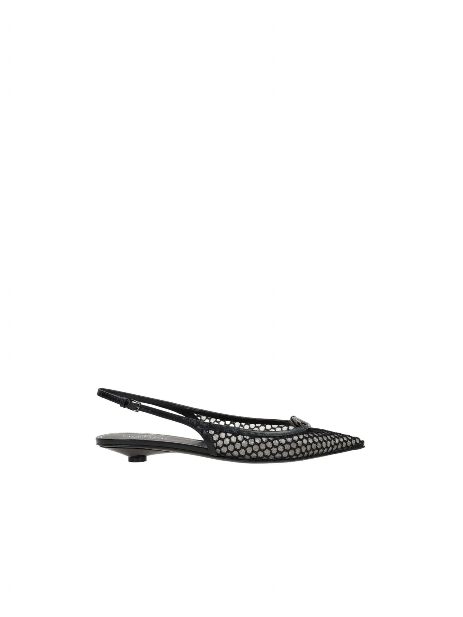 Bold Edition Mesh Leather Slingbacks