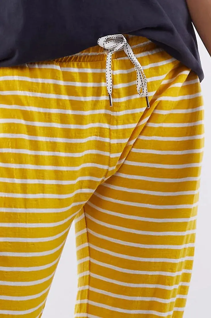 Brunch Pant in Mustard Stripe