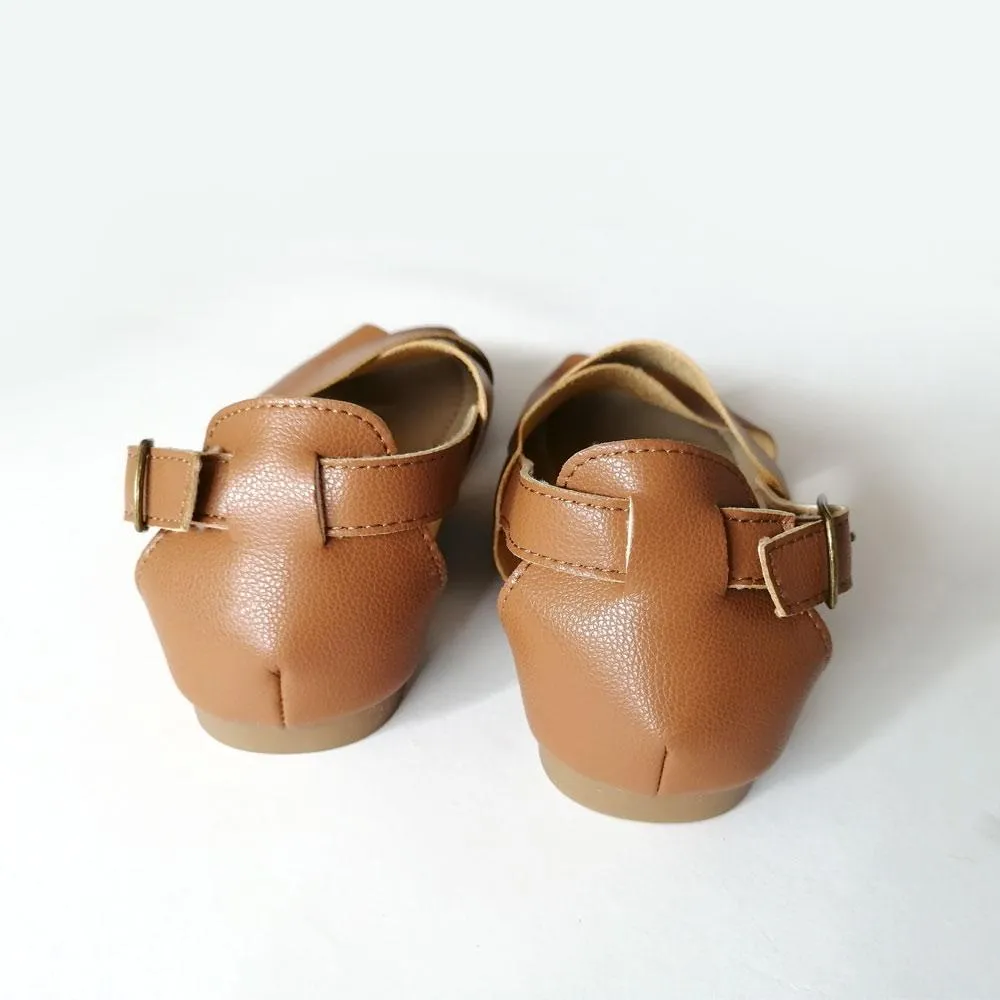Cross Sandals, Tawny