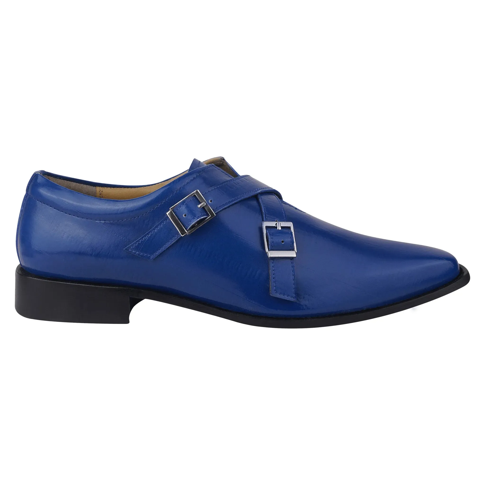DONNA Men's Leather Monk Strap Shoes