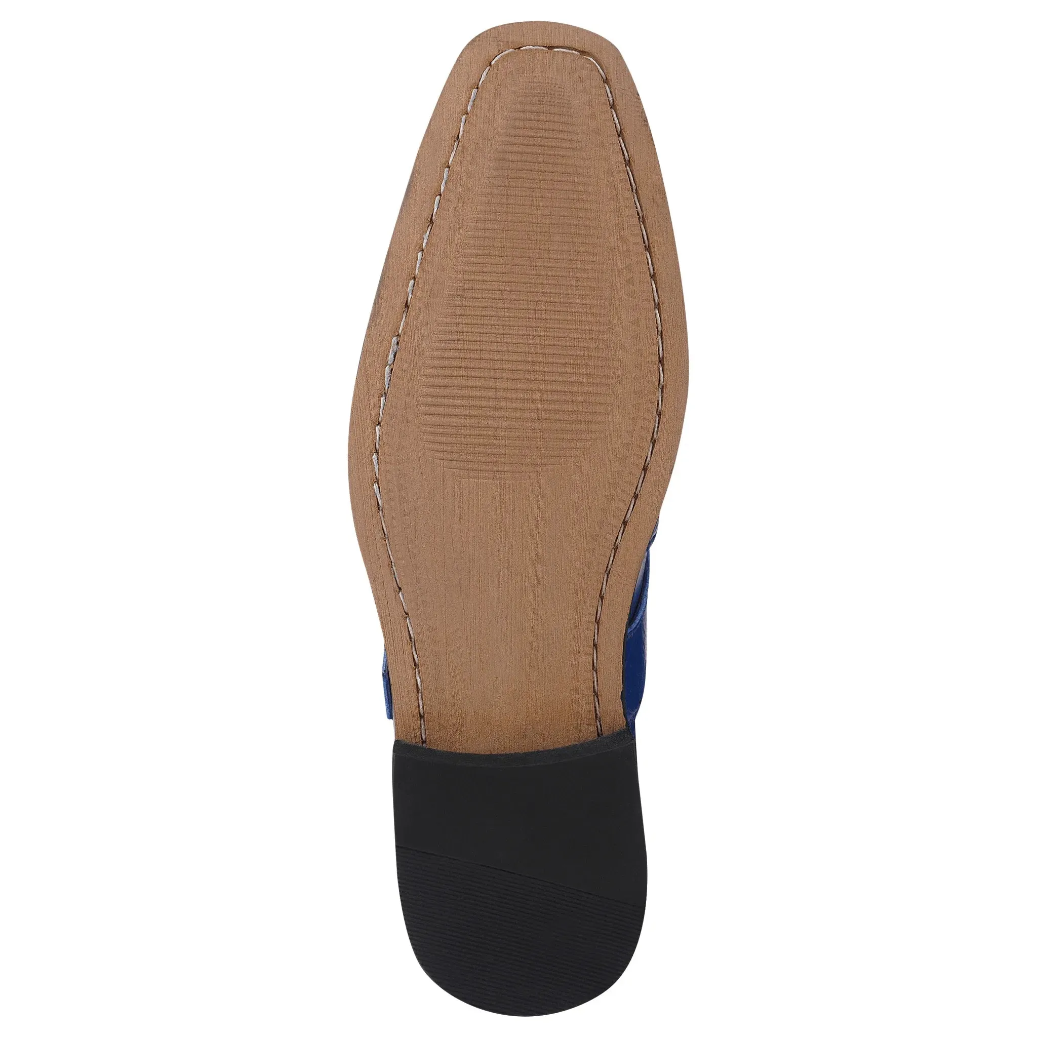 DONNA Men's Leather Monk Strap Shoes