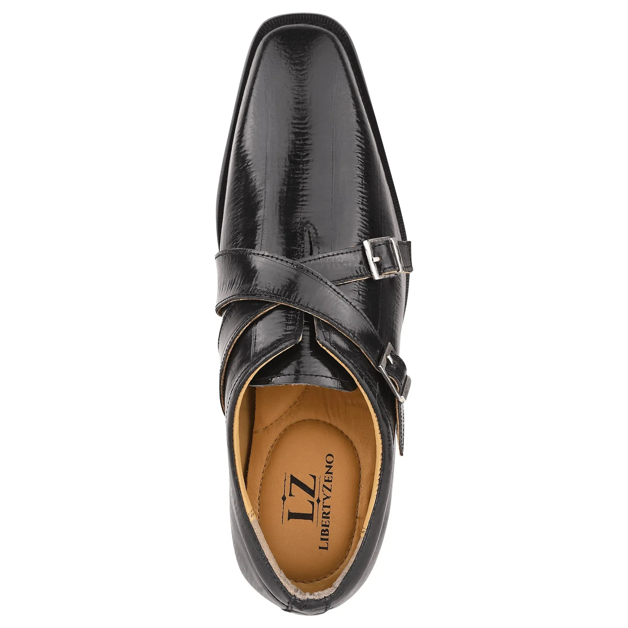 DONNA Men's Leather Monk Strap Shoes