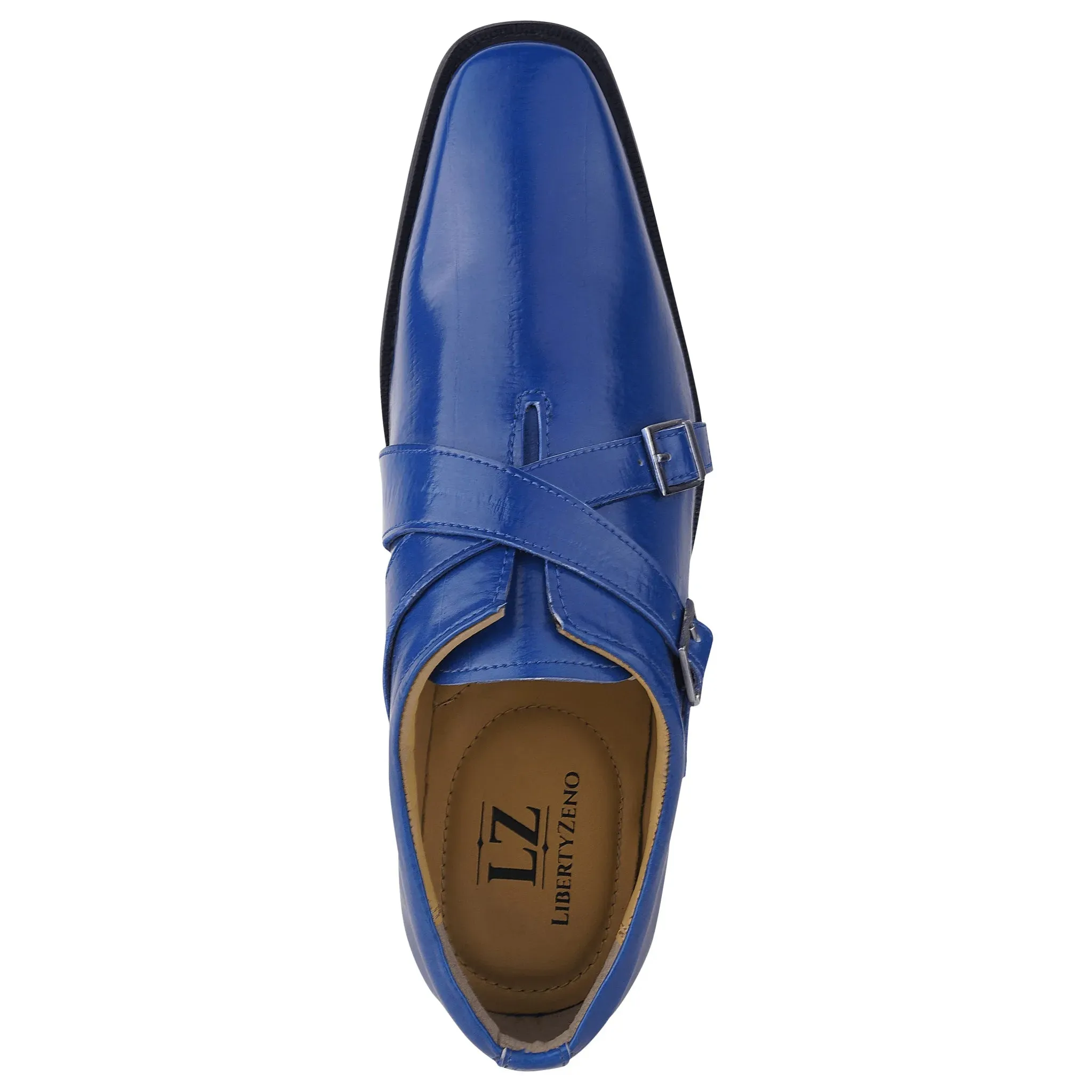 DONNA Men's Leather Monk Strap Shoes