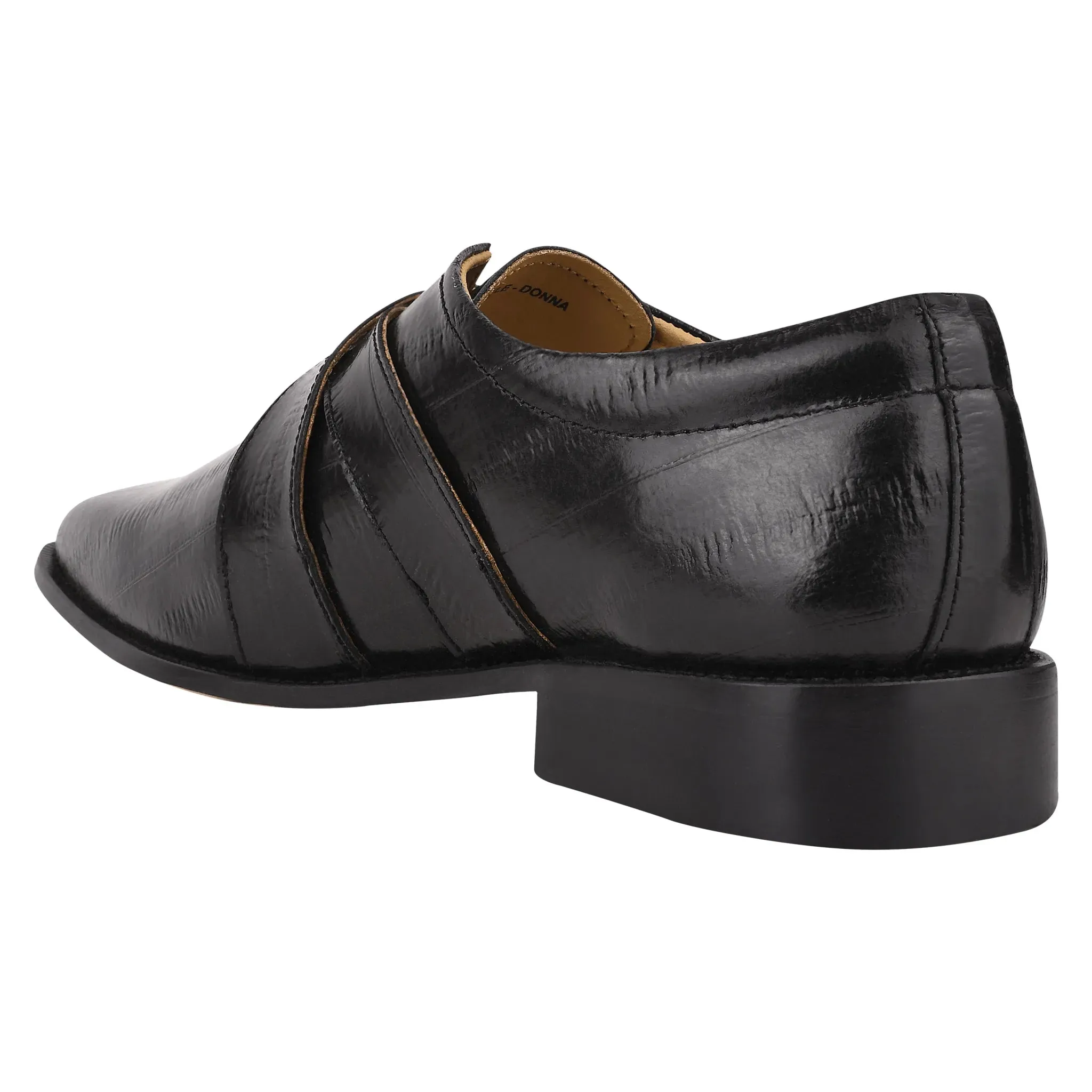 DONNA Men's Leather Monk Strap Shoes