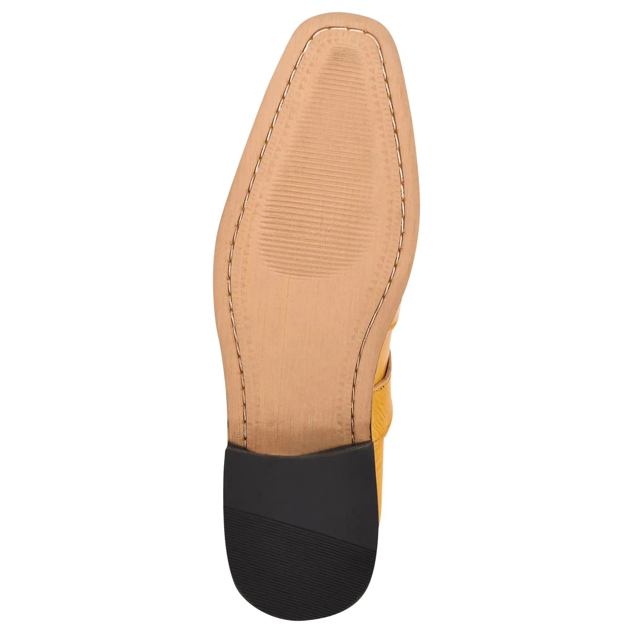 DONNA Men's Leather Monk Strap Shoes