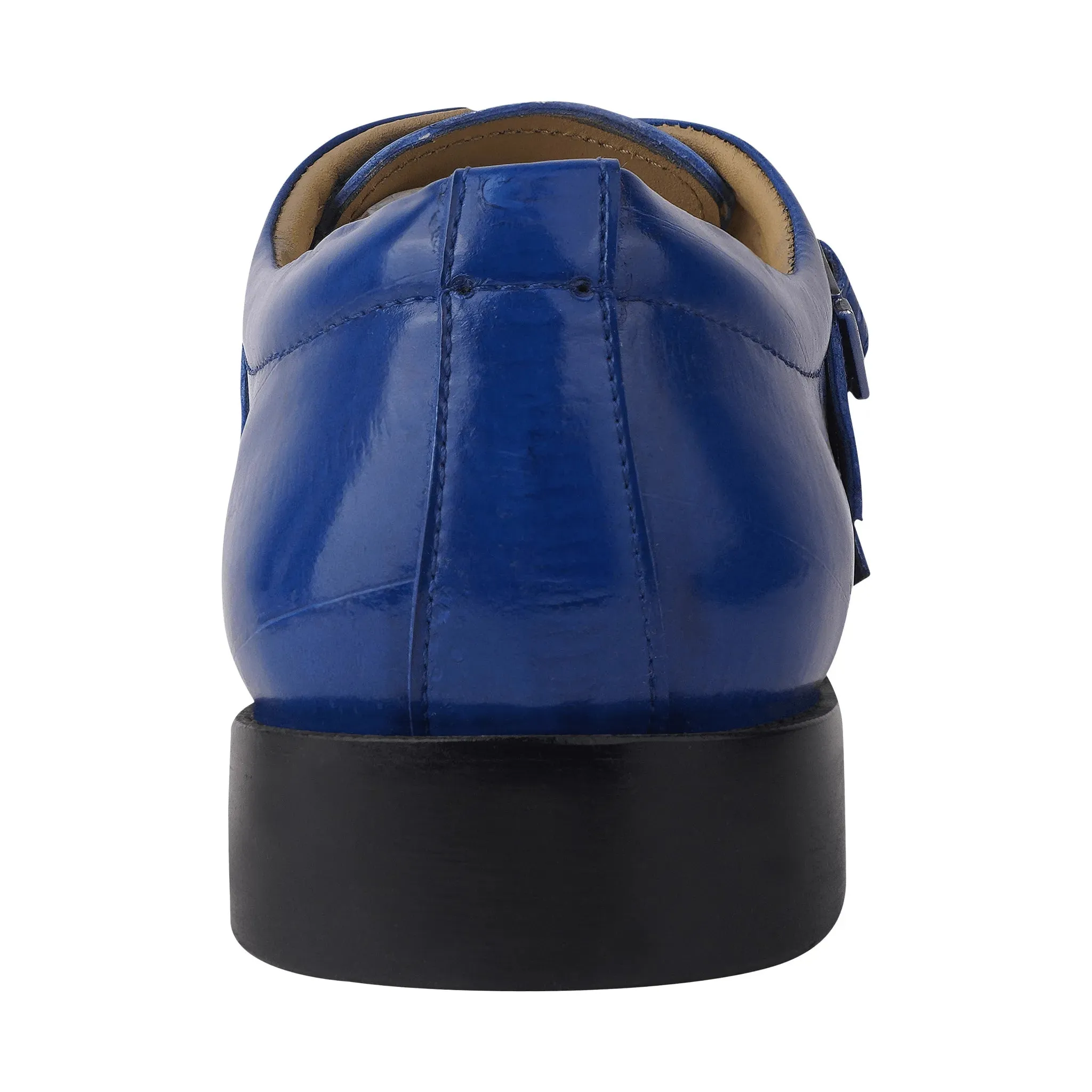DONNA Men's Leather Monk Strap Shoes