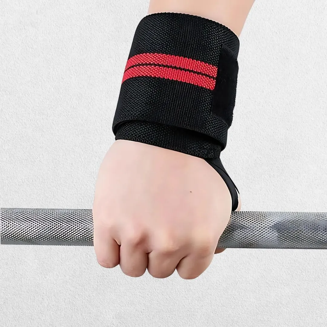 Elastic Wrist Wraps with Durable Support for Weightlifting & Powerlifting Workouts