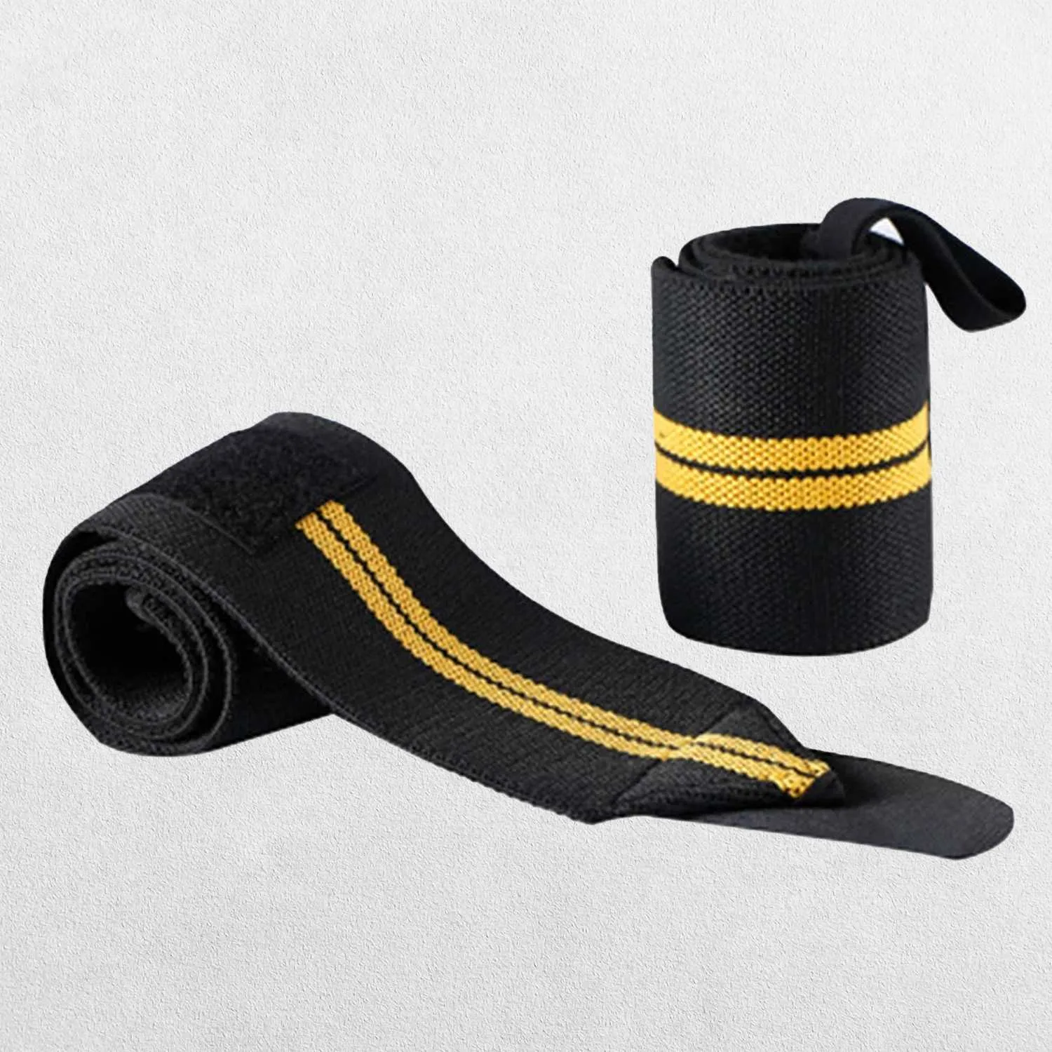 Elastic Wrist Wraps with Durable Support for Weightlifting & Powerlifting Workouts