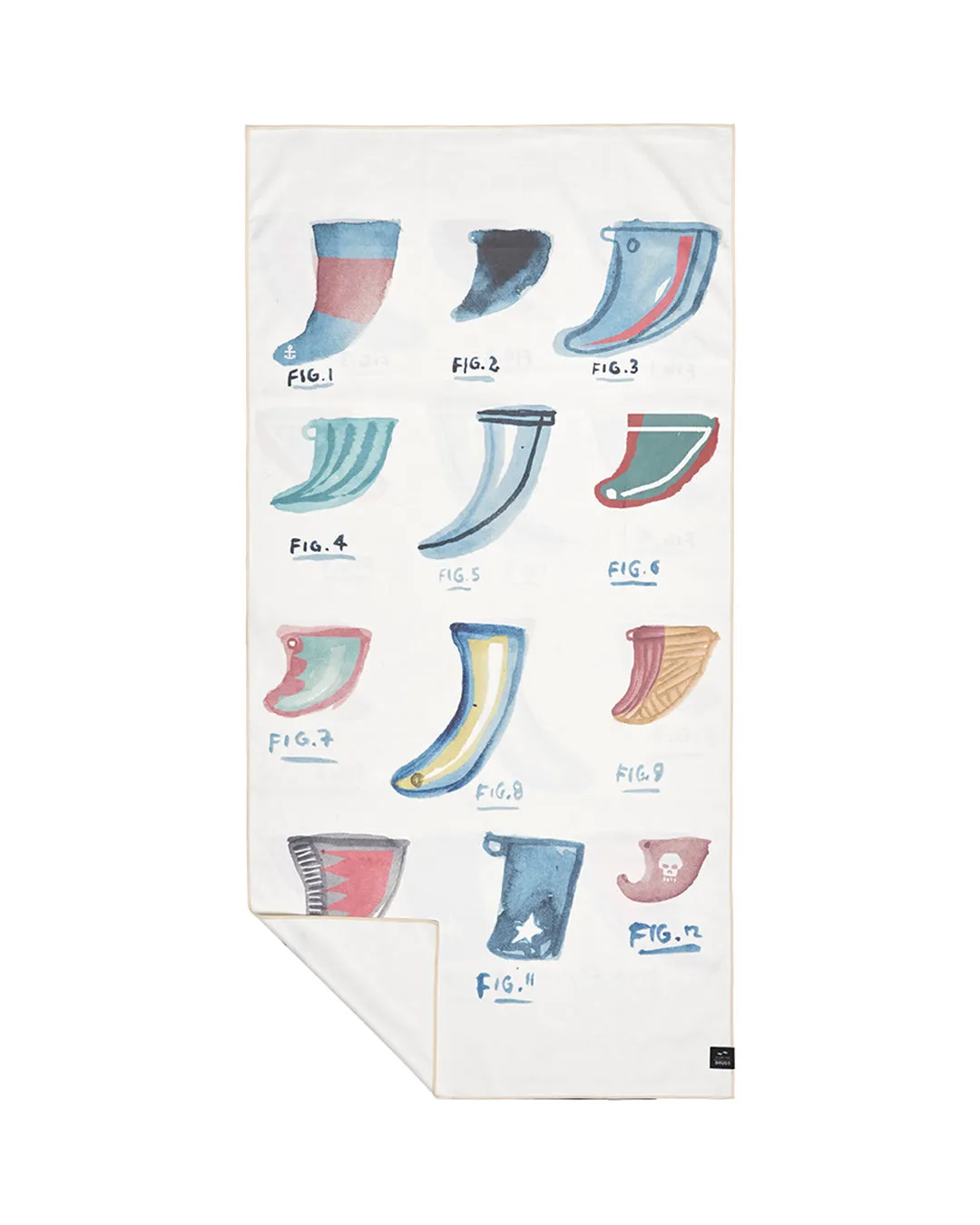 Fins Out Quick-Dry Towel - White