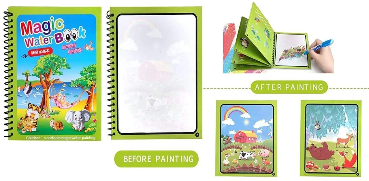 Magic Water Quick Dry Book (pack of 4)