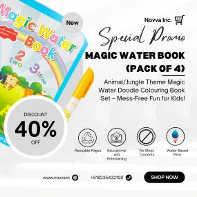 Magic Water Quick Dry Book (pack of 4)