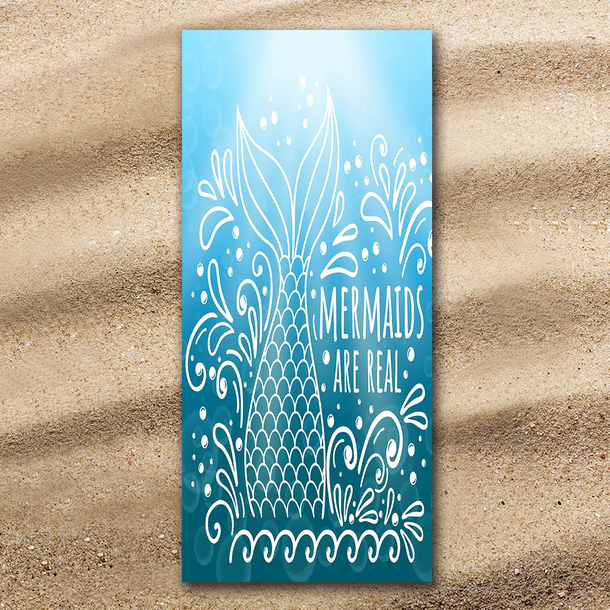Mermaids are Real Jumbo Beach Towel