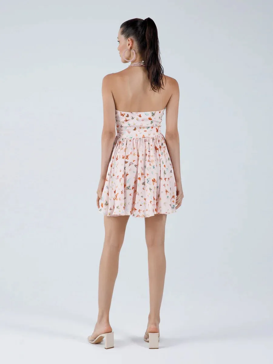 Monarch Mini Dress in Pink
