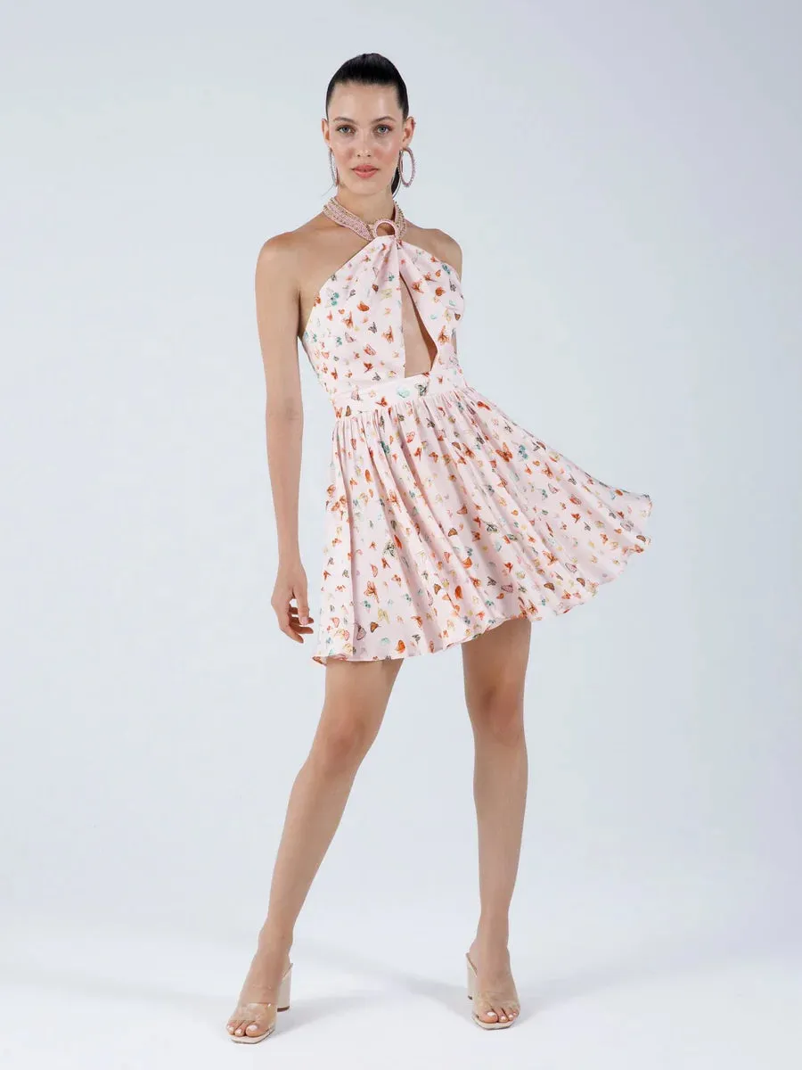 Monarch Mini Dress in Pink