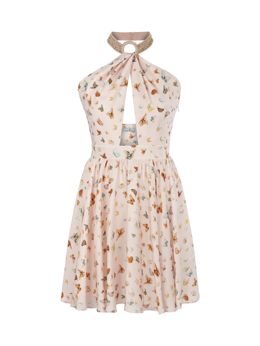 Monarch Mini Dress in Pink