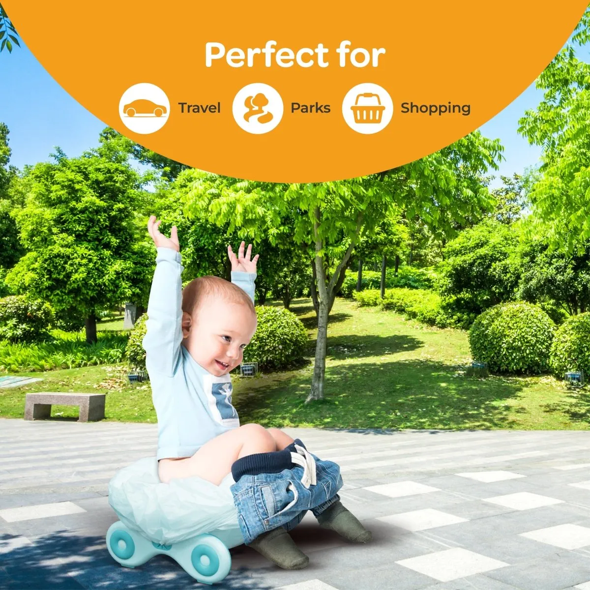 Moon Travel Baby Potty Seat Potty Training Teal