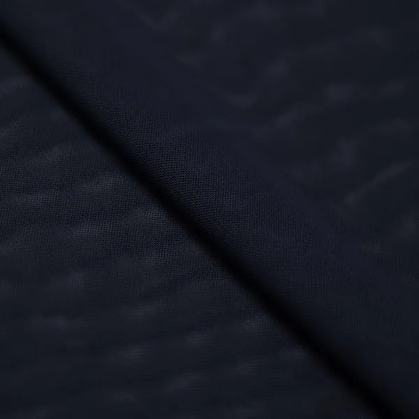Navy Blue Power Mesh Nylon Spandex Fabric
