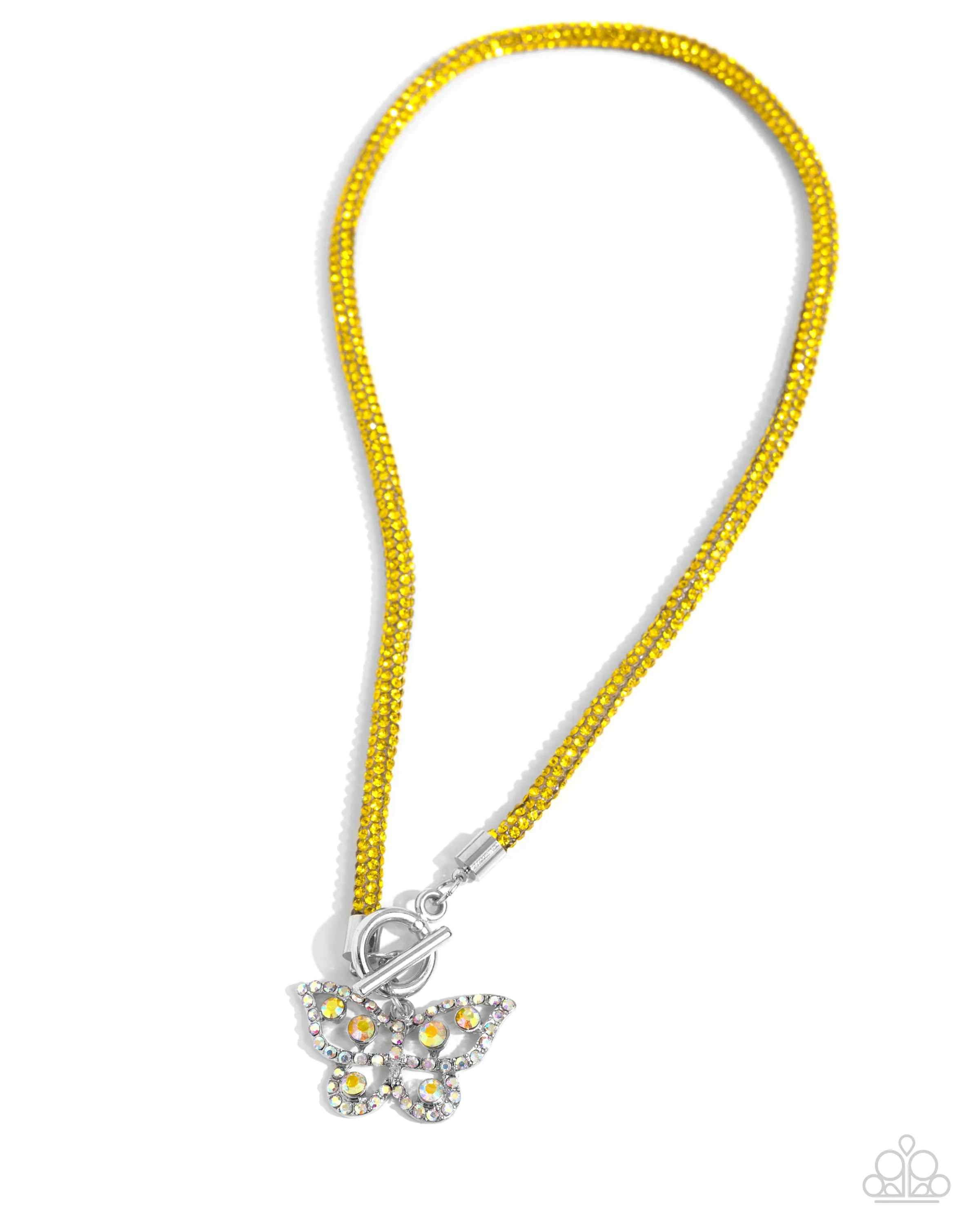 On SHIMMERING Wings - Yellow Paparazzi Accessories