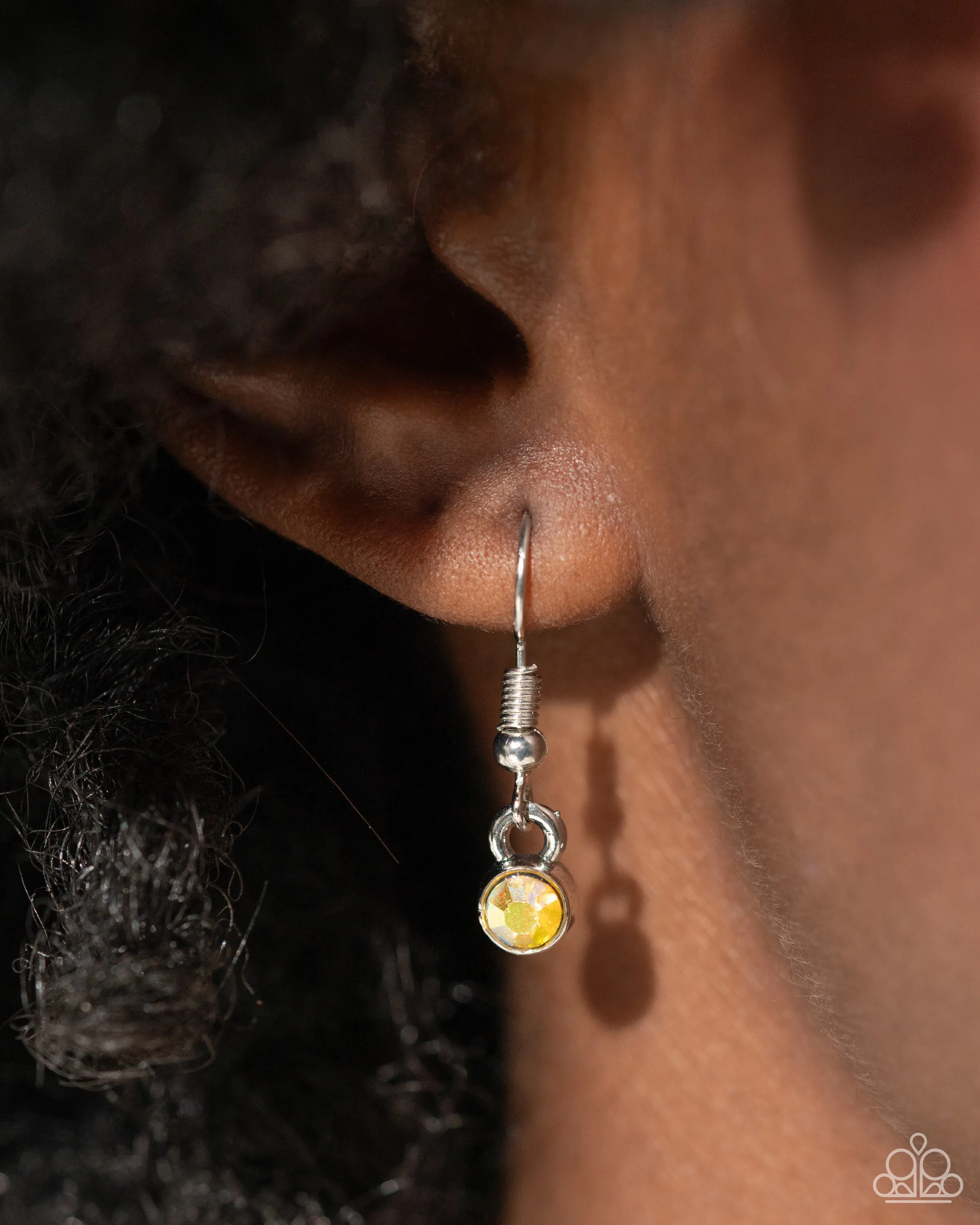On SHIMMERING Wings - Yellow Paparazzi Accessories