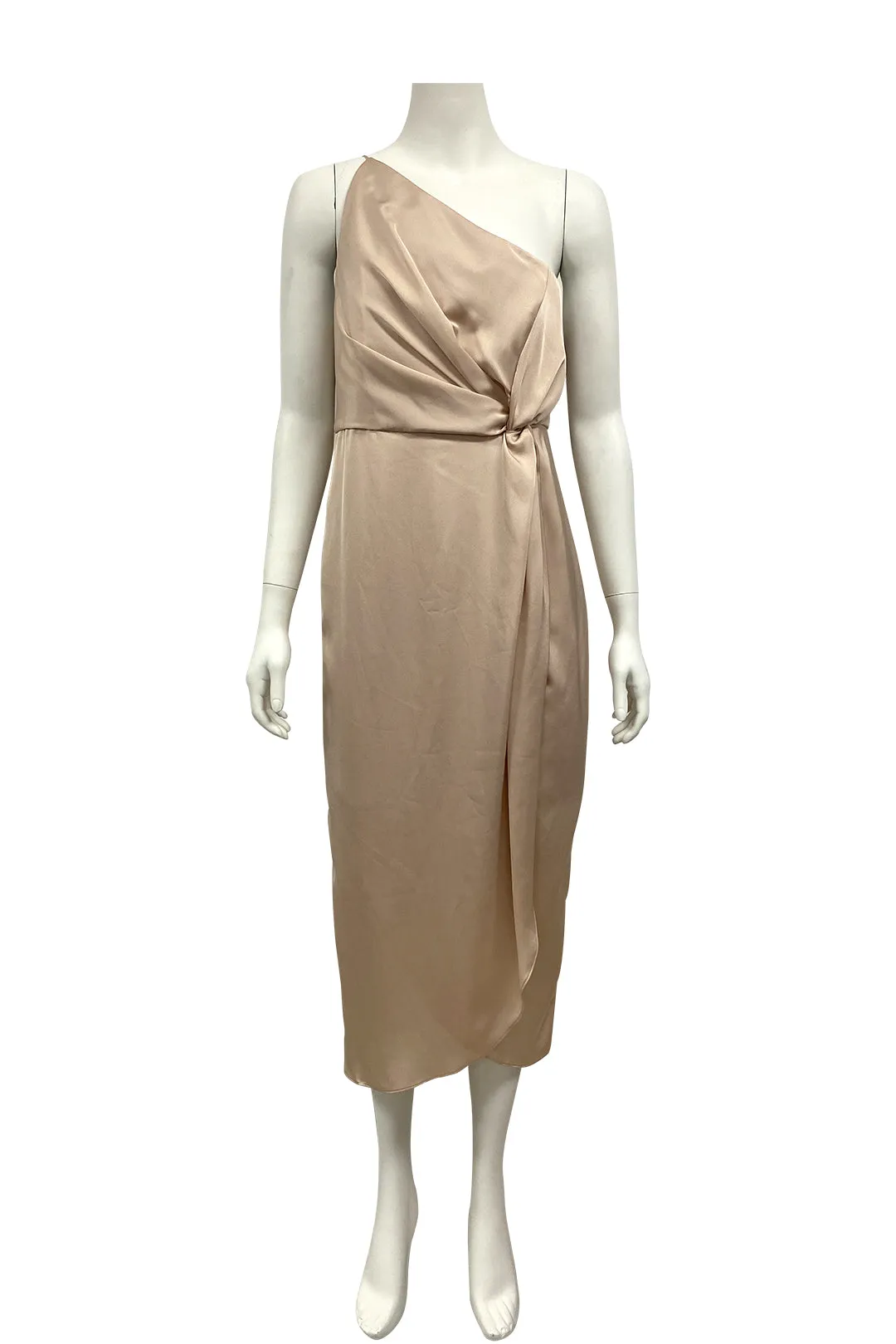One Shoulder Twist Midi Dress
