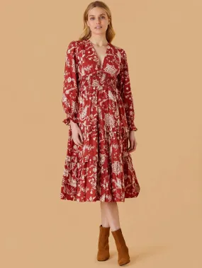 Sloan Dress in Rust