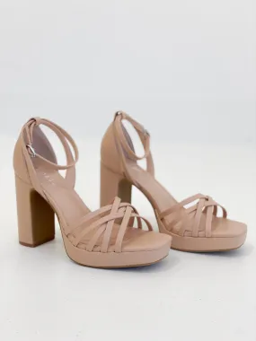 Strapped Out Heel - Nude