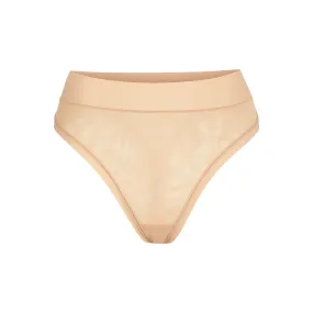 SUMMER MESH THONG | CLAY