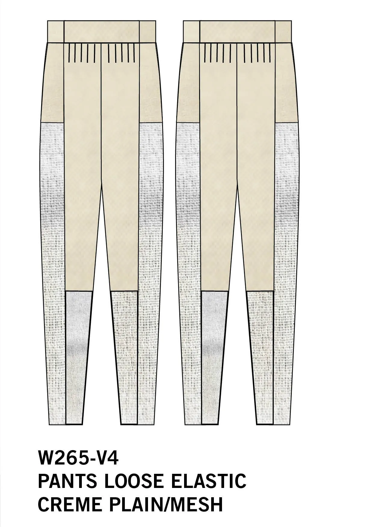 SUMMER PANTS LOOSE - AIRY MESH cream by BERENIK